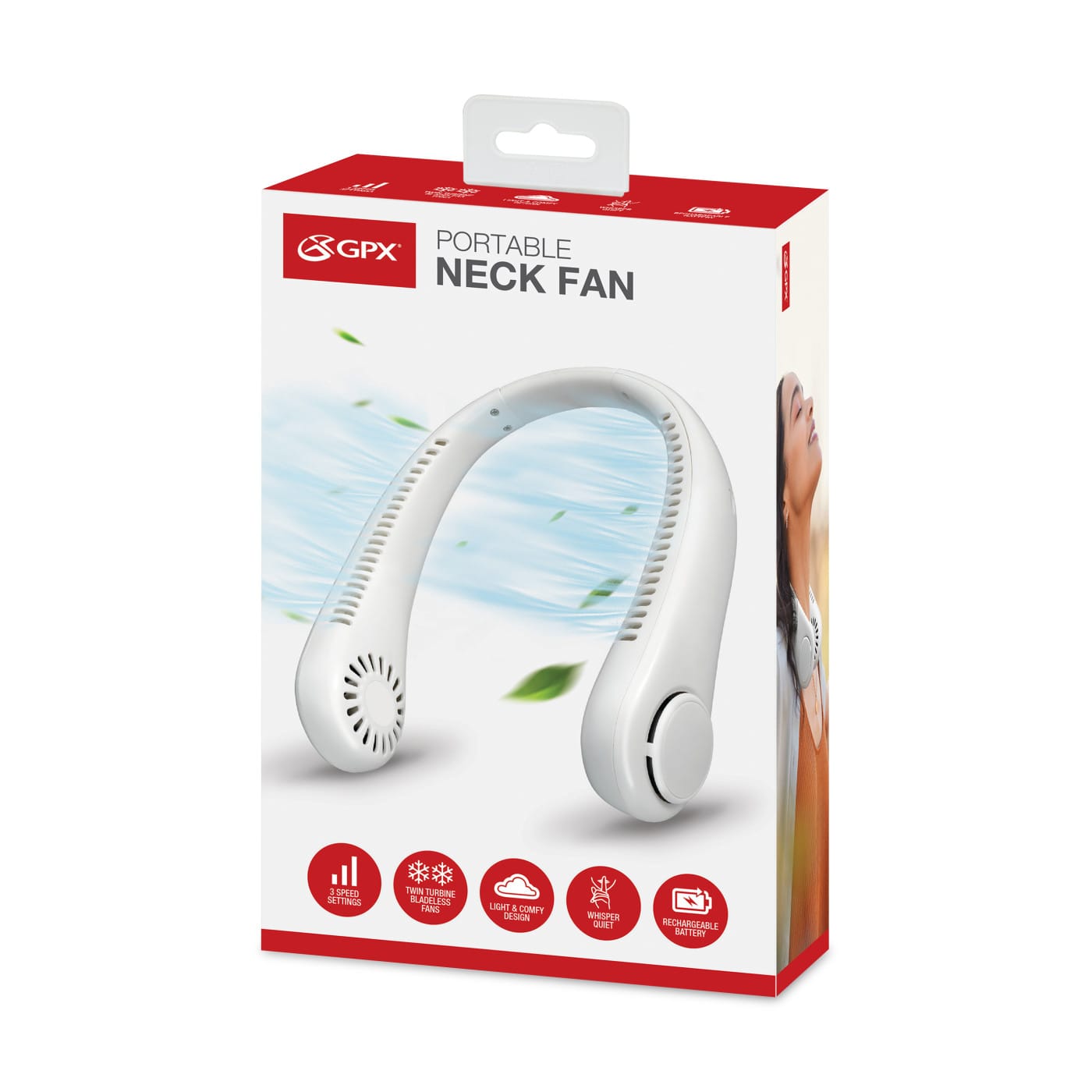 Threadfellows Health & Wellness One Size / White iLive™ GPX Portable Neck Fan