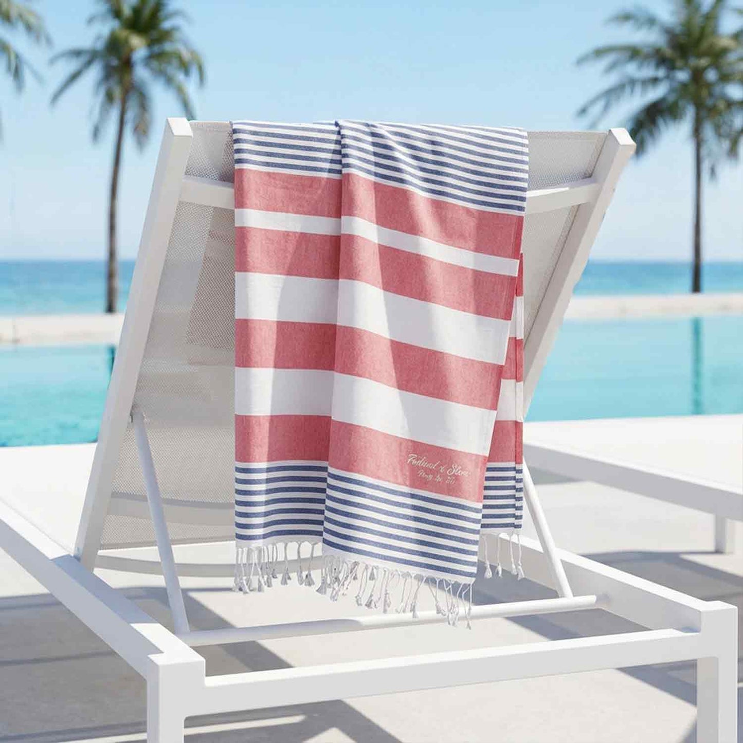 Threadfellows Peshtemal Beach Towel Boardwalk Collection - 39" x 70"