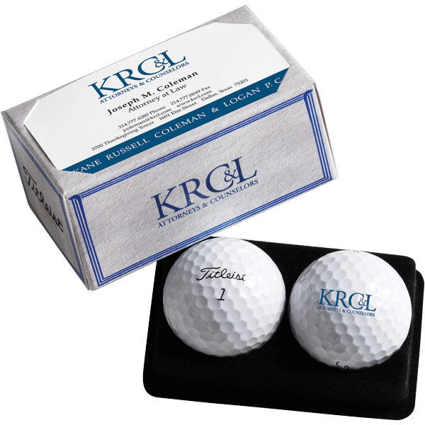 Titleist Accessories One Size / Black Titleist - 2-Ball Business Card Box