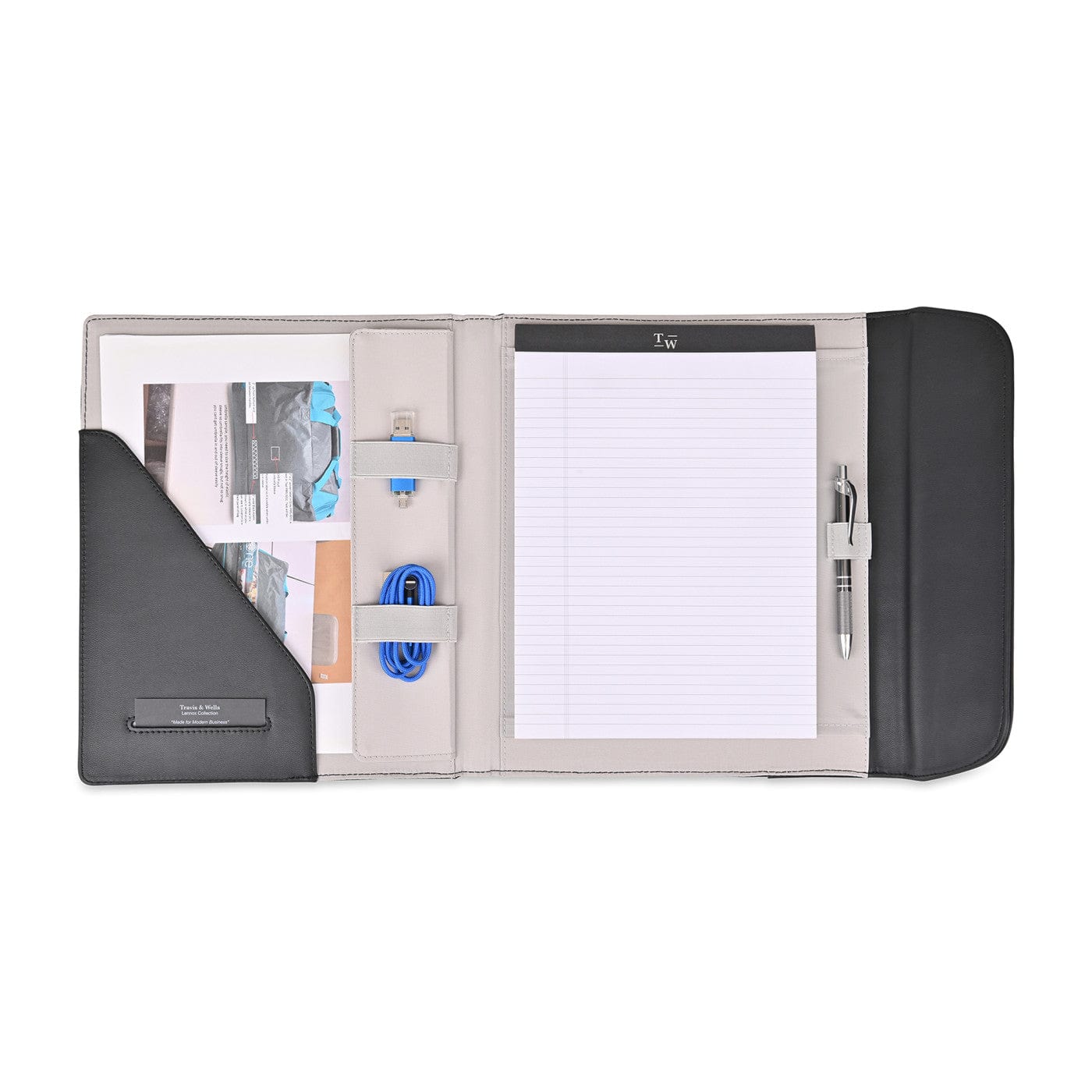 Travis & Wells Bags One Size / Black Travis & Wells - Lennox Padfolio
