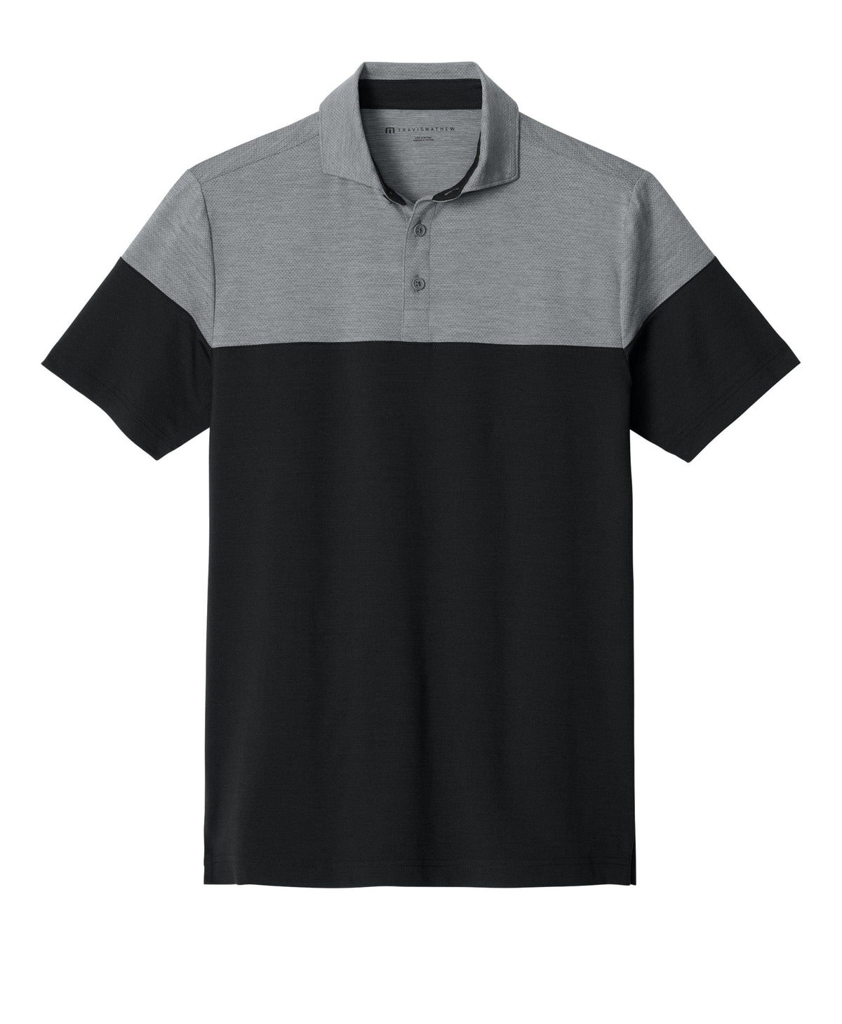 TravisMathew Polos Quiet Shade Grey Heather/Black / S TravisMathew - Men's Onward Colorblock Polo
