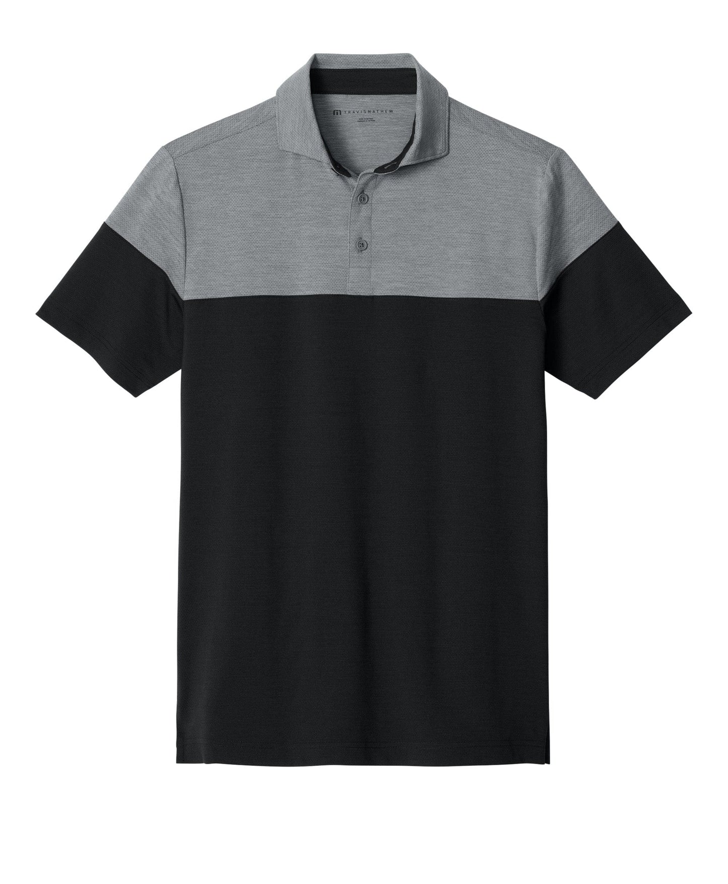 TravisMathew Polos Quiet Shade Grey Heather/Black / S TravisMathew - Men's Onward Colorblock Polo