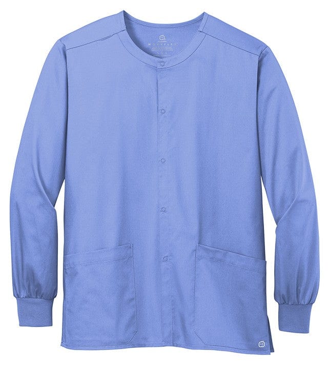 WonderWink Scrubs XXS / Ceil Blue WonderWink - Unisex WorkFlex™ Snap-Front Scrub Jacket