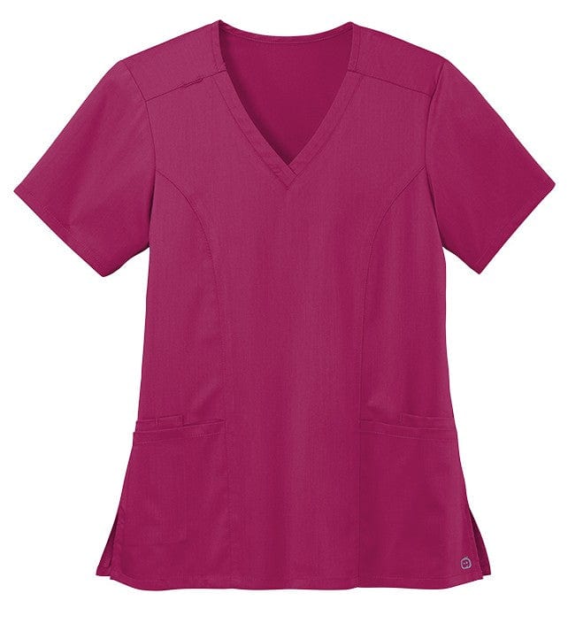 WonderWink Scrubs XXS / Wine WonderWink - Women’s Premiere Flex™ V-Neck Top