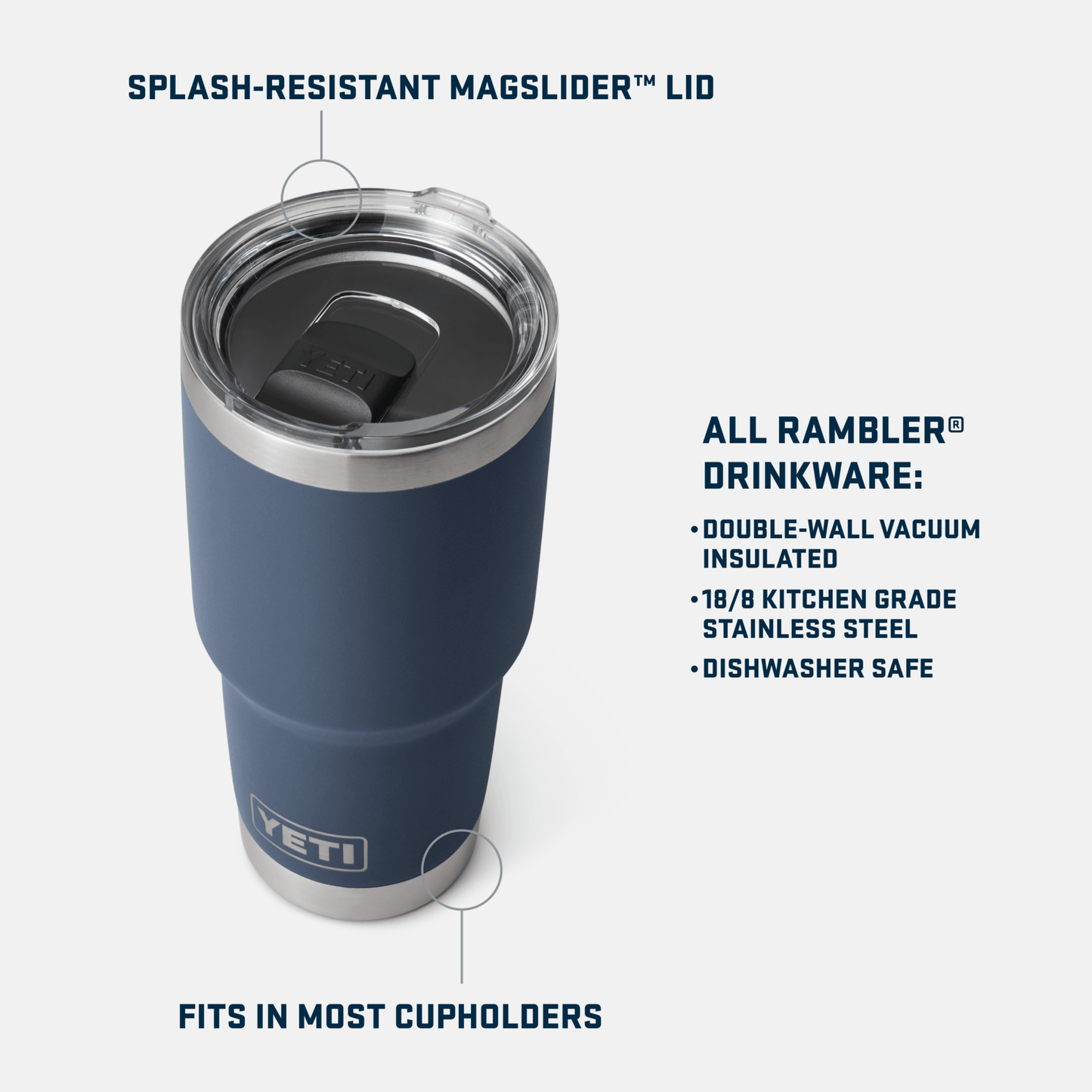 YETI Accessories YETI - Rambler 30oz Tumbler w/ Magslider Lid