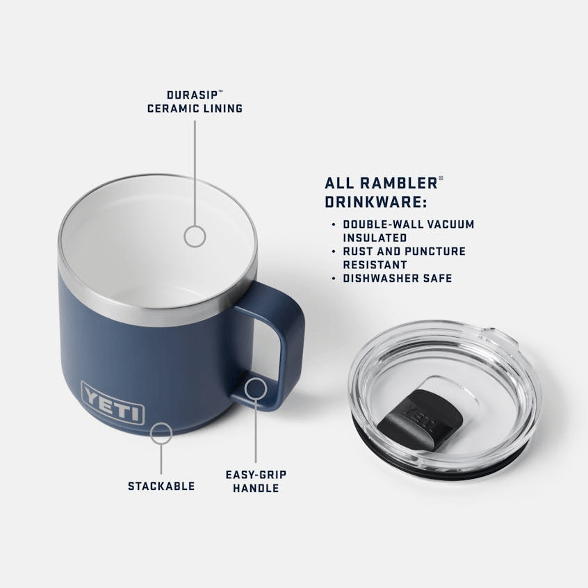 YETI Drinkware YETI - Rambler 14oz Stackable Mug w/ DuraSip™ Ceramic Lining